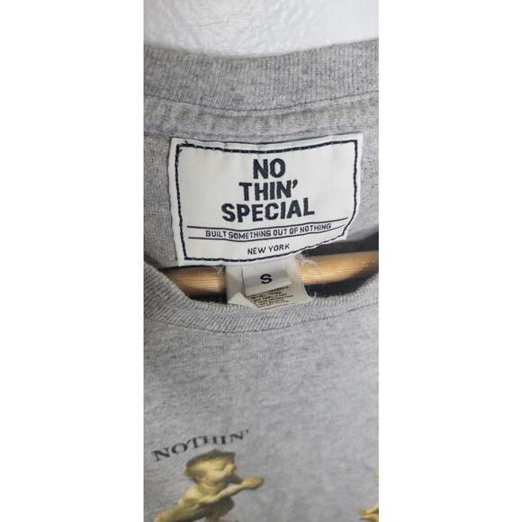 Nothin' Special Babies Graphic T-Shirt Heathered Gray Smoking Joint Small - Picture 7 of 10